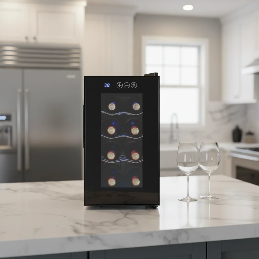 8 Bottles Compressor Wine Cellar Cabinet 22l Thermoelectric Refrigerator Wine Cooler