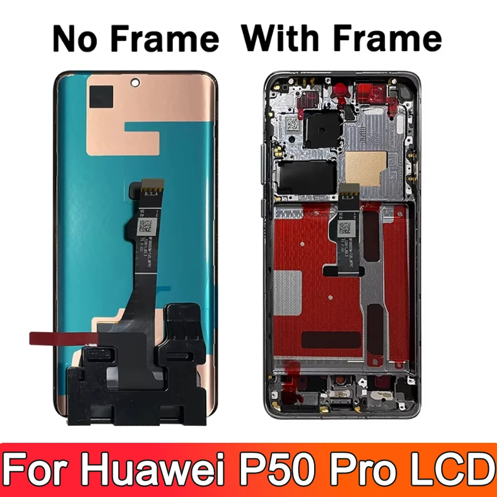 6.6\'\'For HUAWEI P50 Pro For P50Pro JAD-AL50 JAD-LX9 JAD-AL00 LCD Display Touch Screen Digitizer Assembly Replacement