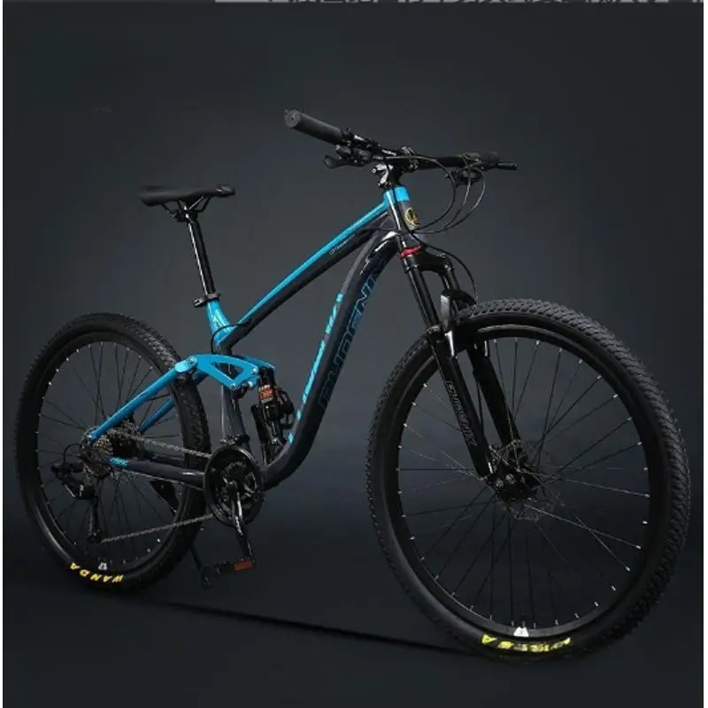 AliExpress YTYIN Fashion Full Suspension Mountain Bike High Carbon Steel Frame 26/27.5/24 Inch   Disc Brakes Racing Grade