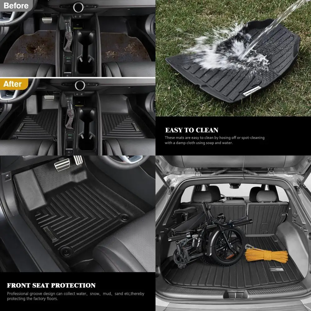 

Коврики для Ford Expedition MAX 2018-2024 (только подходят для 7 мест, 2 ряда, сиденье-ковш, не короткие), TPE, защита от любых погодных воздействий, Slush Flo