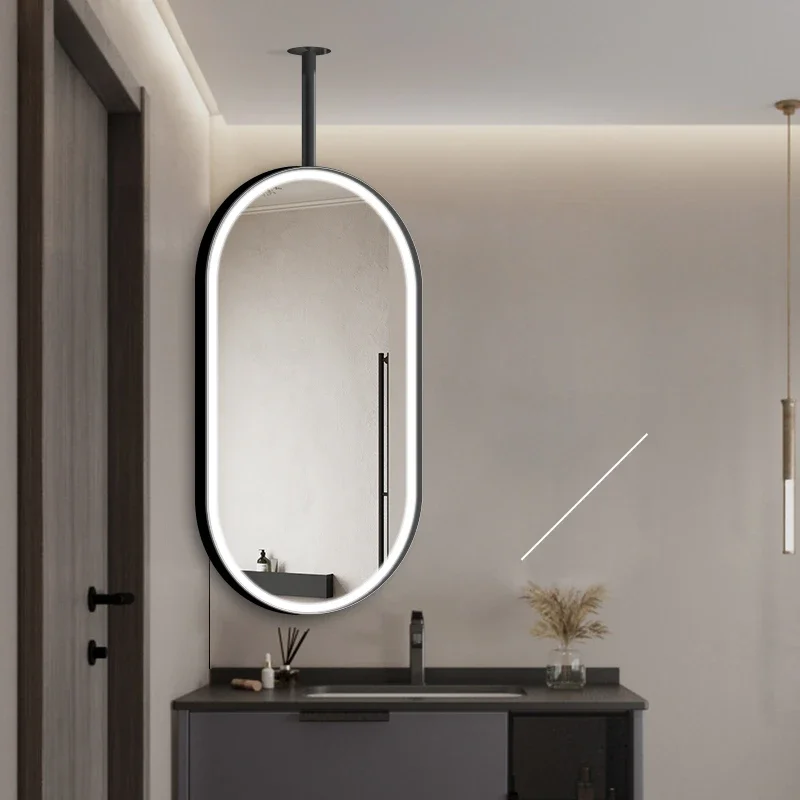 Intelligent Mirror With Light Ceiling Suspension Rod Decor Decorative Makeup Table Bath Large Bedroom Long Dressing Espelho