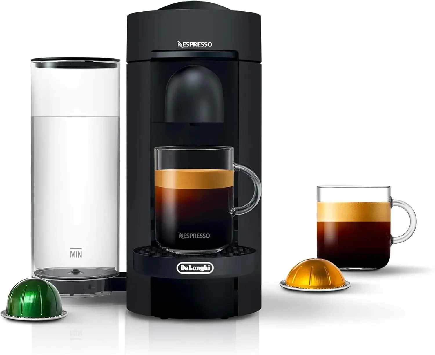 Nespresso Vertuo Plus Deluxe Coffee and Espresso Maker by De'Longhi, Matte Black