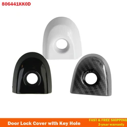 806441KK0D cubierta de cerradura de puerta con orificio para llave, accesorios de coche, fibra de carbono, negro, blanco, apto para Nissan Juke y Micra