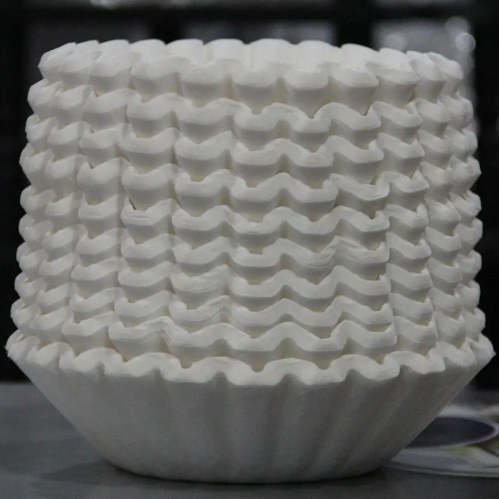 500pcs Coffee Filter Paper 18Cm White High-Grade Basket Filters For Commercial Machine Tall Side Smooth Flow
