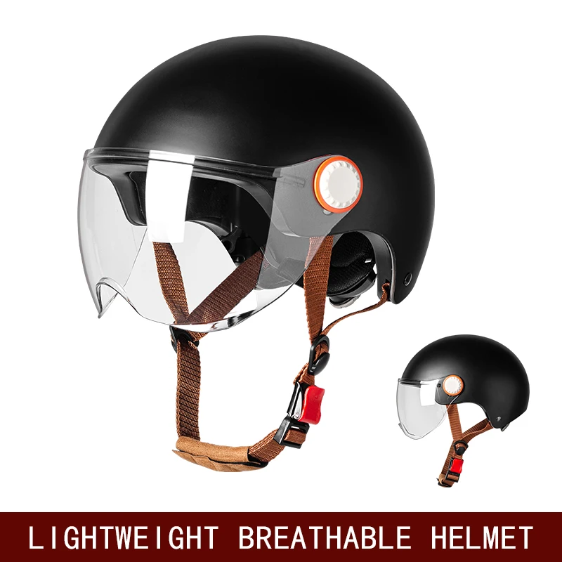 

Motorcycle helmetskateboard ski helmetlight half helmet for men and women in summer bicyclesun protection ventilation and adjust