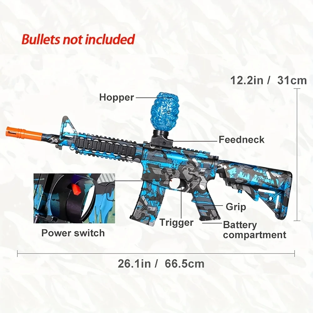 نسخة ملونة جديدة من لعبة الناسف الكروي M4 الكهربائية، بطارية قابلة لإعادة الشحن صديقة للبيئة، لعبة Cs خارجية أوتوماتيكية بالكامل