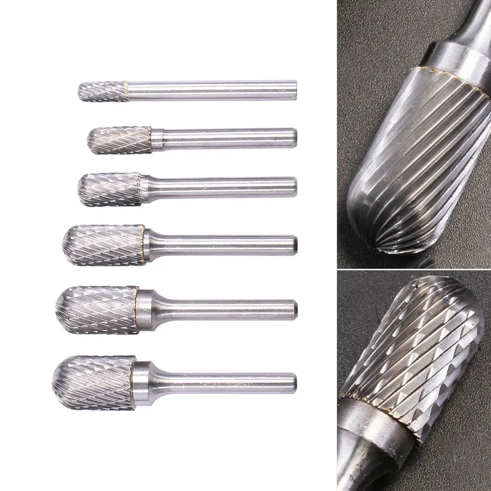 

High Hardness Carbide Rotary File Burr Set 6/8/10/12/14/16mm for Machining Metals up to HRC70 Smooth Finish Result