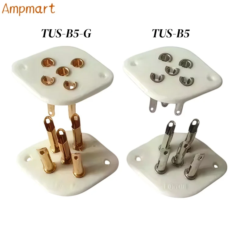 Ampmart TUS-B5 Keramik-Vergoldeter 5-Pin-Röhrensockel, kompatibel mit B4/B5/PX4/PX5/1701 – Detail 3