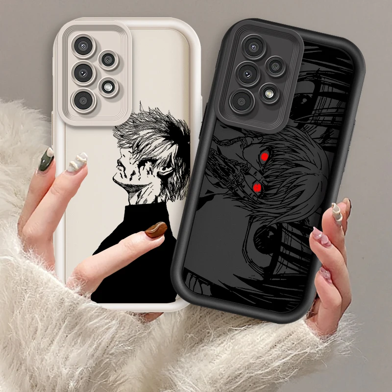 Anime Luxury Tokyo Ghoul For Samsung A73 A71 A54 A53 A52 A51 A33 A32 A21S A14 A13 A12 A25 A04 A05 5G Eye Ladder Back Phone Case