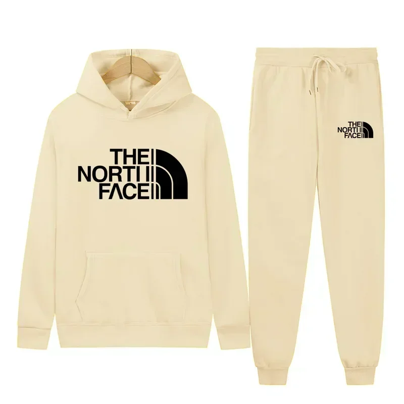 

Осенне-зимняя мужская и женская спортивная толстовка с капюшоном, 2 комплекта модной спортивной одежды, высокое качество, 2025 г., фитнес-бег