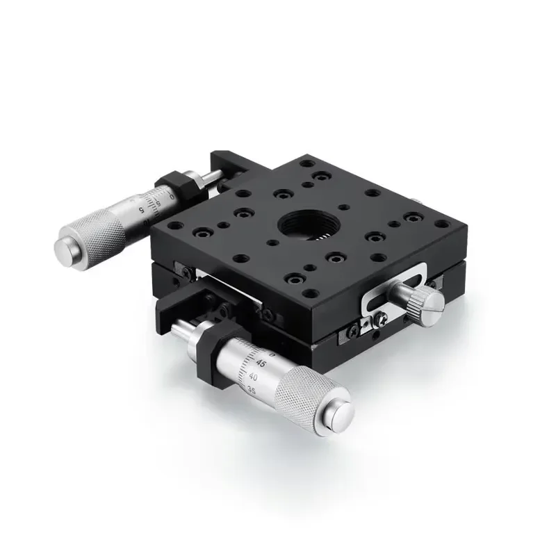 Ultra-thin High Precision Manual Slide Table XY Axis 60x60MM Fine-tuning Platform 29.4N Load