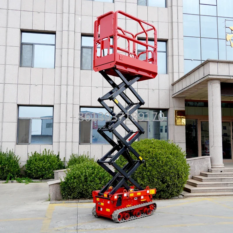 Hydraulic Automatic Battery Powered Scissor Lift Electric Scaffolding Man Lift Hydraulic Pump 2100*830mm Table Size