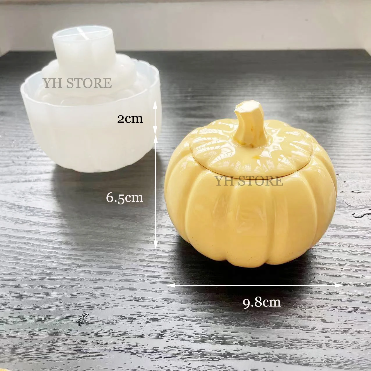 Moule en silicone pour pot de Aliments, moules de boîte en béton, stockage de gypse, moules précieux, pot de fleurs fait main, moules en résine, maison, décor d'Halloween