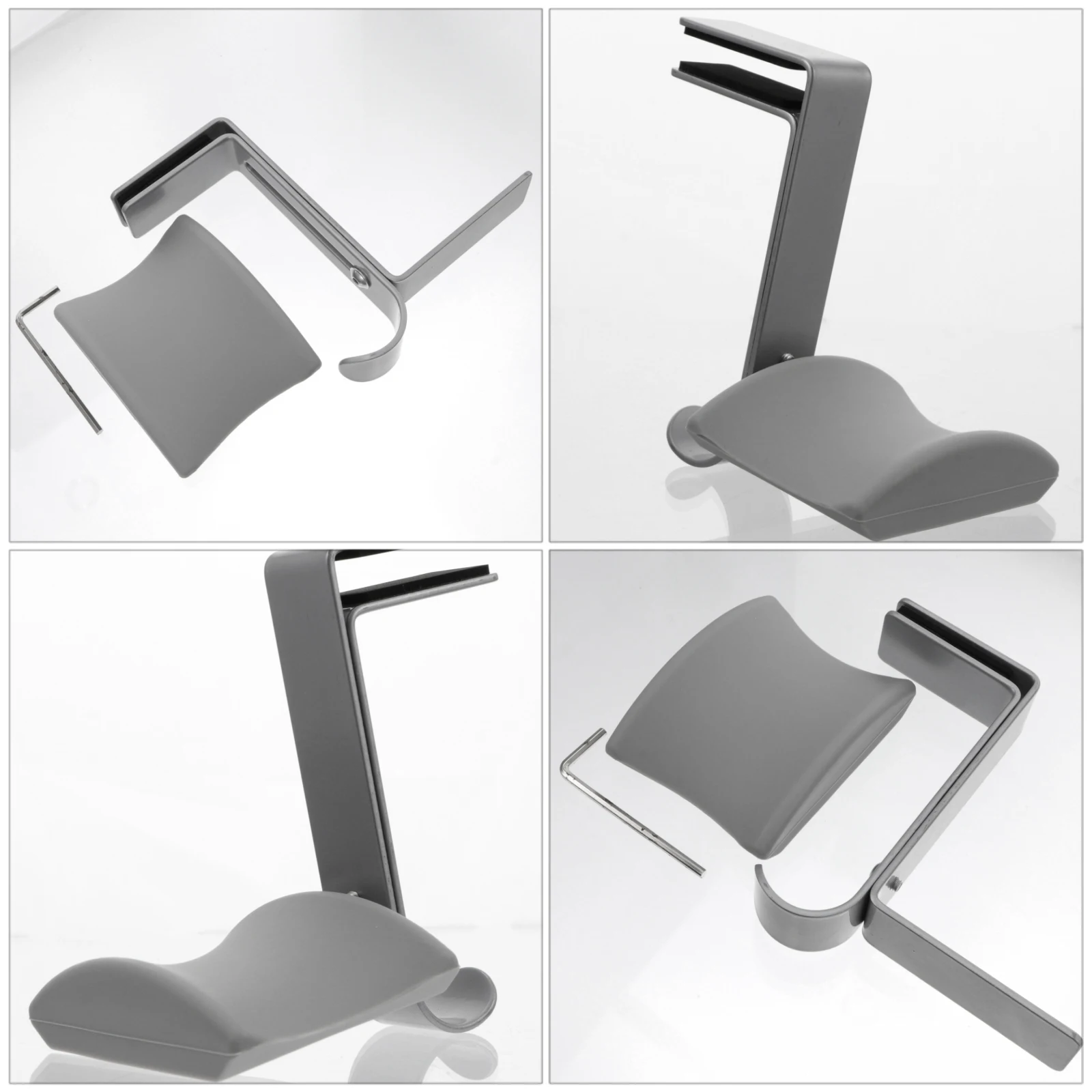 

Earphones Headphone Stand Headset Holder Hanger Desktop Rack Hook for Grey Clamp