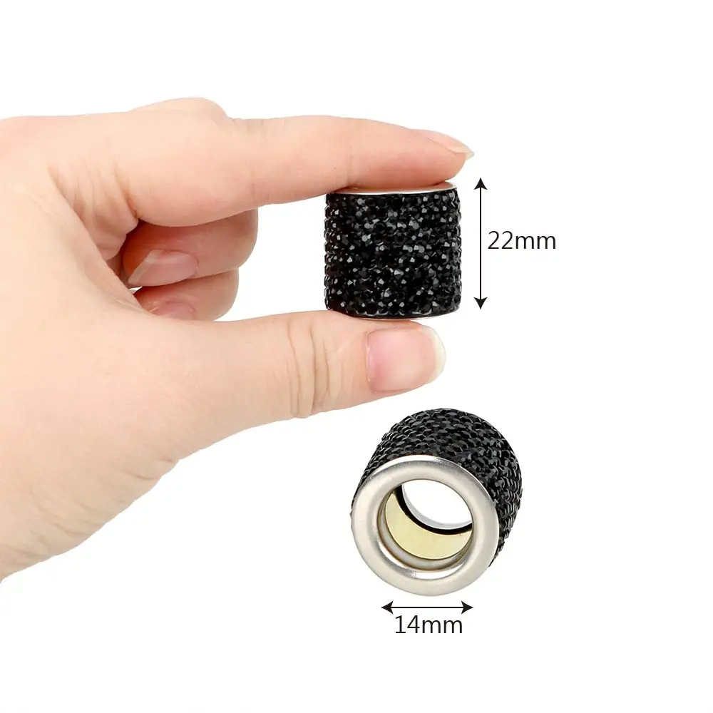 أطواق شاملة لمسند رأس السيارة ، حلقات ديكور داخلي ، حلقات بلينغ من حجر الراين والكروم ، إكسسوارات مقعد السيارة ، 2 * *