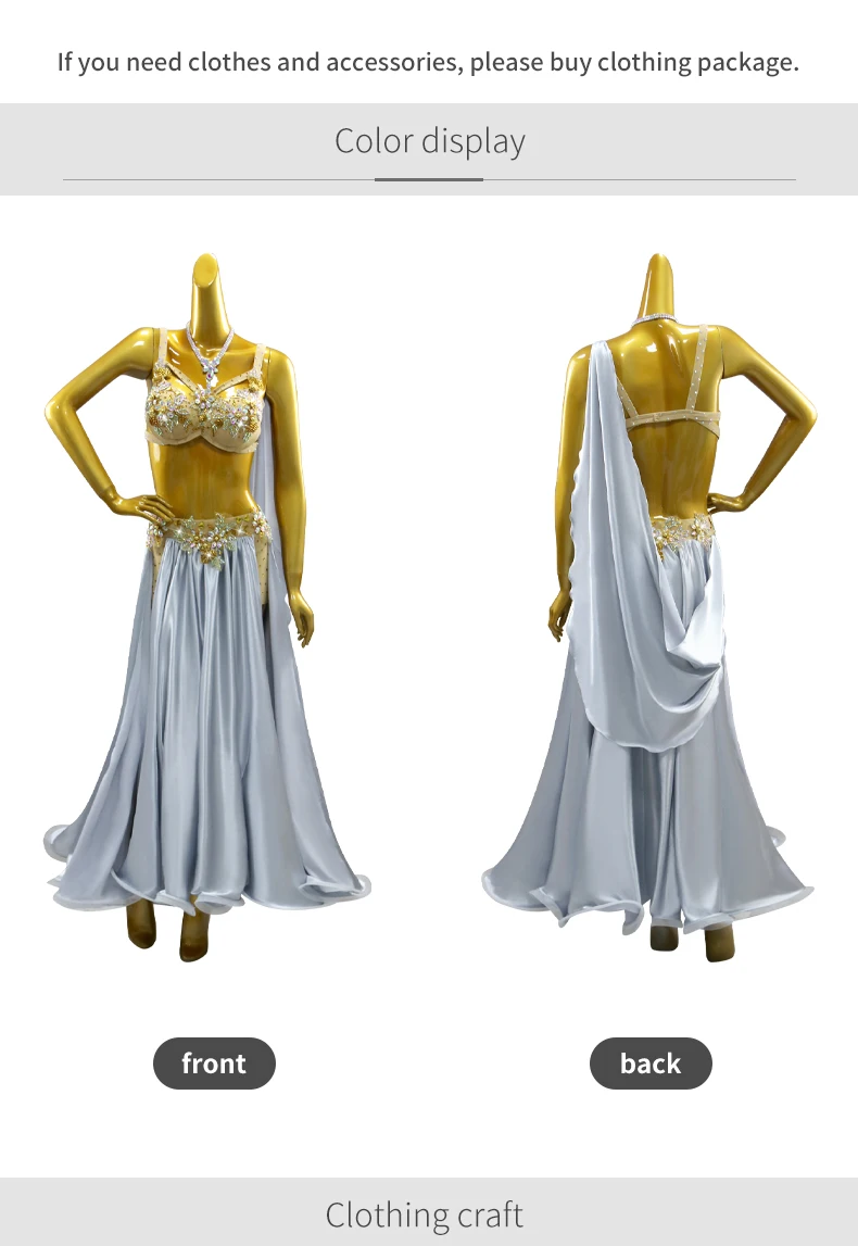 Kleid für orientalischen Tanz, Bauchtanzkostüm, Damen-Tanzkleidung, langer Rock 2026, Mädchen-Übungskleidung, Bühnen-Abendkorsett, Karnevalskostüm – Detail 5