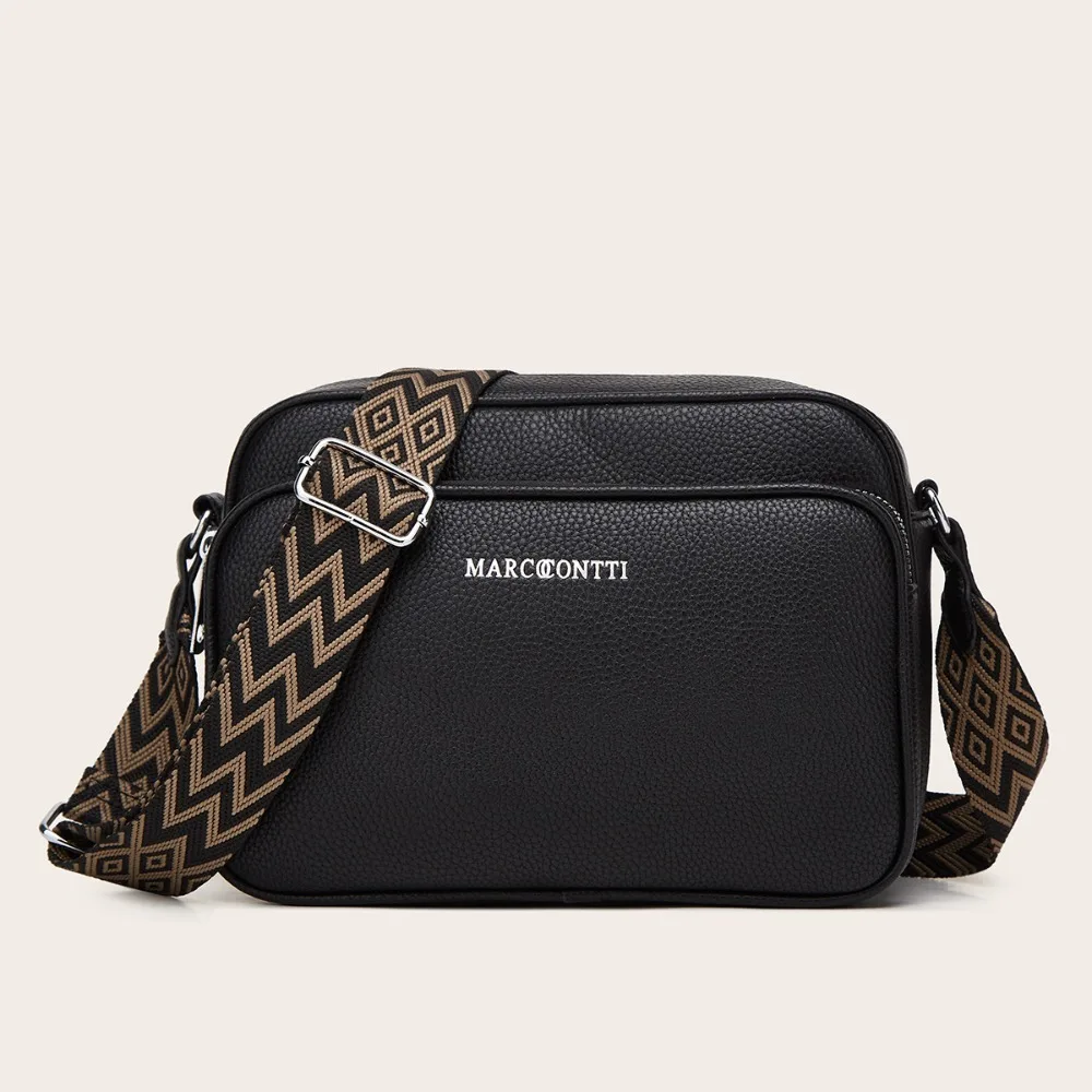 Fashionable Women's Single-shoulder Crossbody Bag Soft PU Leather Large-capacity Vintage Style Square Camera Bag