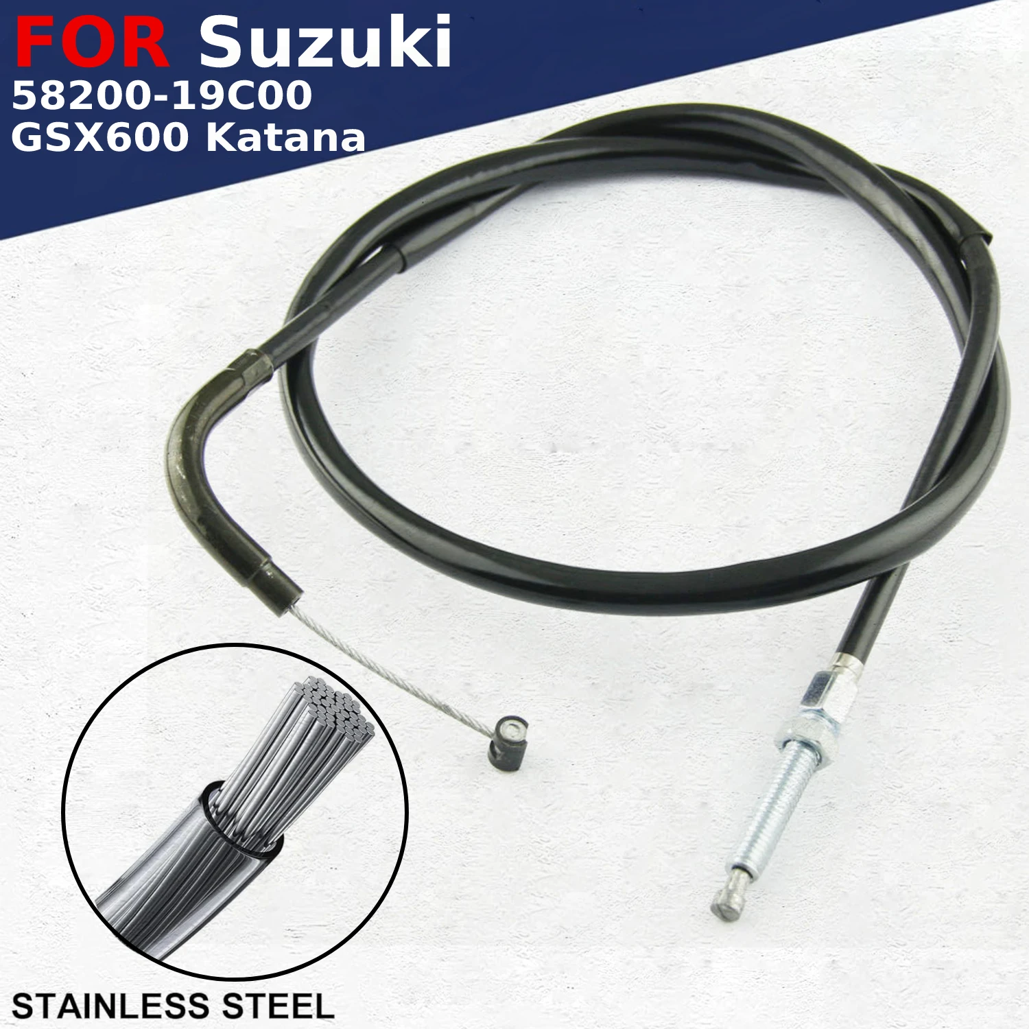 

Motorcycle Accessories Clutch Control Cable Wire Line For Suzuki GSX600 Katana 1988 1989 1990 1991 1992 1993 - 1997 58200-19C00