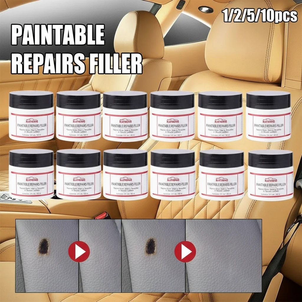 60ml Leder-Füllpaste Natürlicher Lederreparatur-Füllstoff Leder-Restaurierungscreme Auto-Lederpflege und -Reiniger
