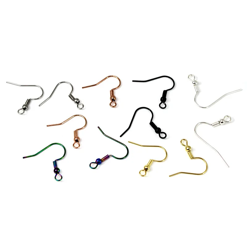 50pcs Hypoallergenic Stainless Steel Earrings Hooks Nickel Free Anti Allergy Earring Clasp Wire For Diy Jewelry Findings Making