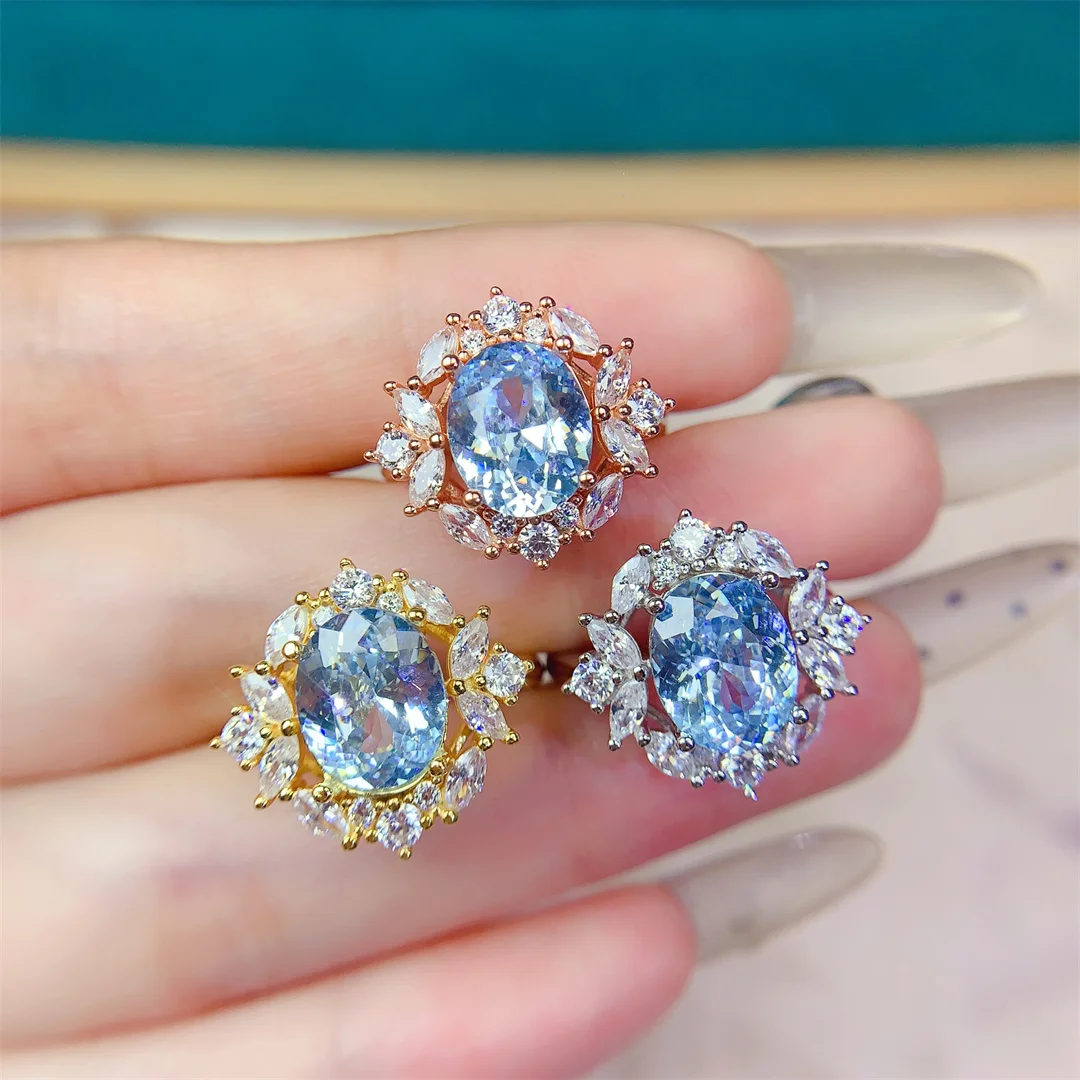 

Великолепное роскошное элегантное кольцо с натуральным топазом, высокое качество, стерлинговое серебро S925, элегантные стильные ювелирные изделия, идеальный подарок