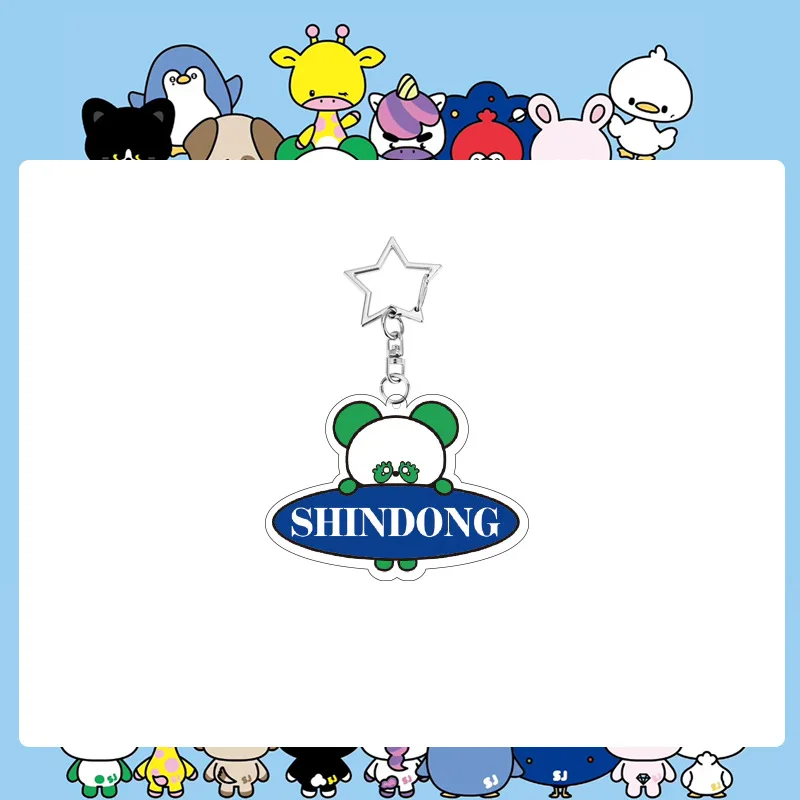 9 قطعة/المجموعة Kpop سوبر جونيور سوق الاكريليك سلاسل المفاتيح ظهره اكسسوارات زينة Donghae Eunhyuk لطيف الطباعة المشجعين هدية