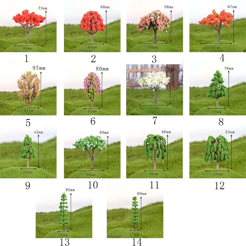 Garden Plastic Crafts Accessories Plants Fairy Landscaping Terrarium Miniatures Simulation Tree