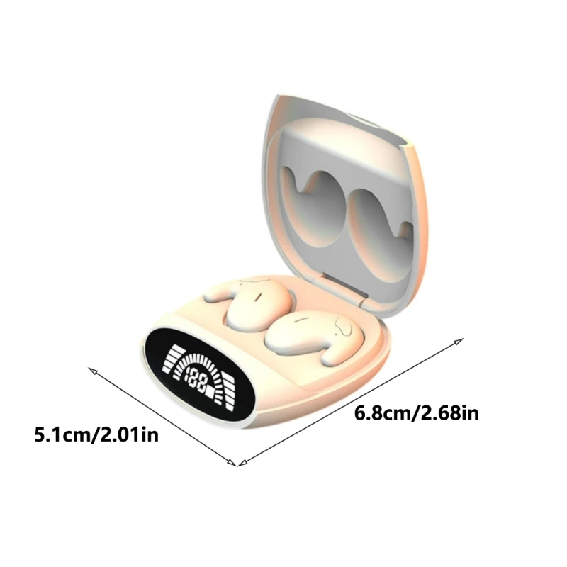 Беспроводные наушники в ушных наушниках дружеские для сна двойные микрофоны.
