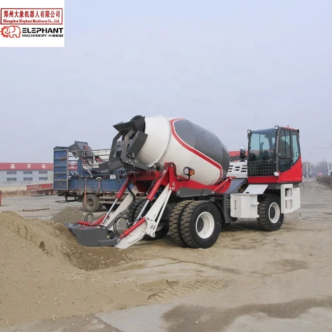 Customized Good Quality Mobile 3.5m3 Concrete Mixer Self Loading For Concrete And Cement Mixing Model Panho 5500B With Back Driv