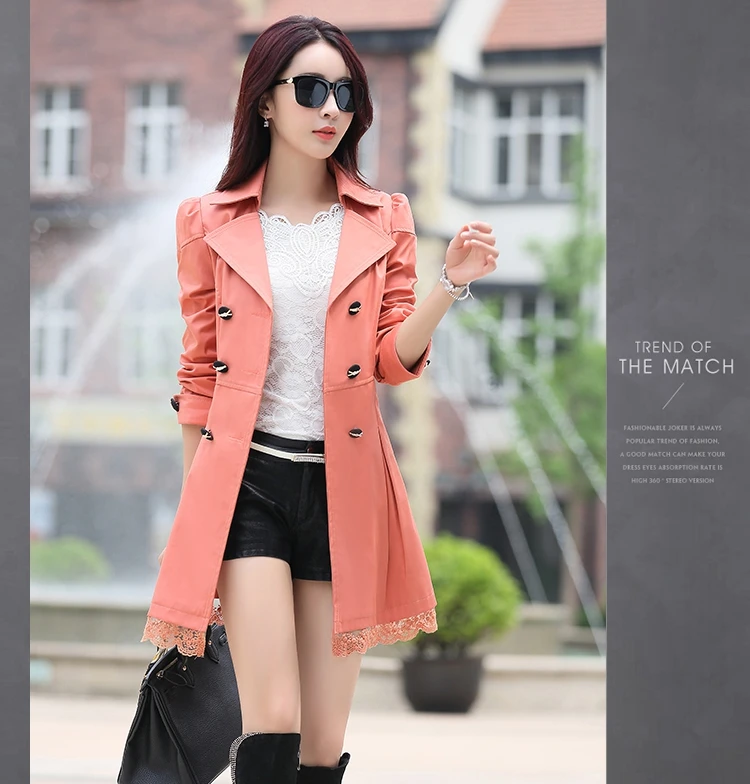2025 New Fashionable Temperament Autumn Women Short Trench Coat Button Waist Petite Versatile Girl Novel Jacket