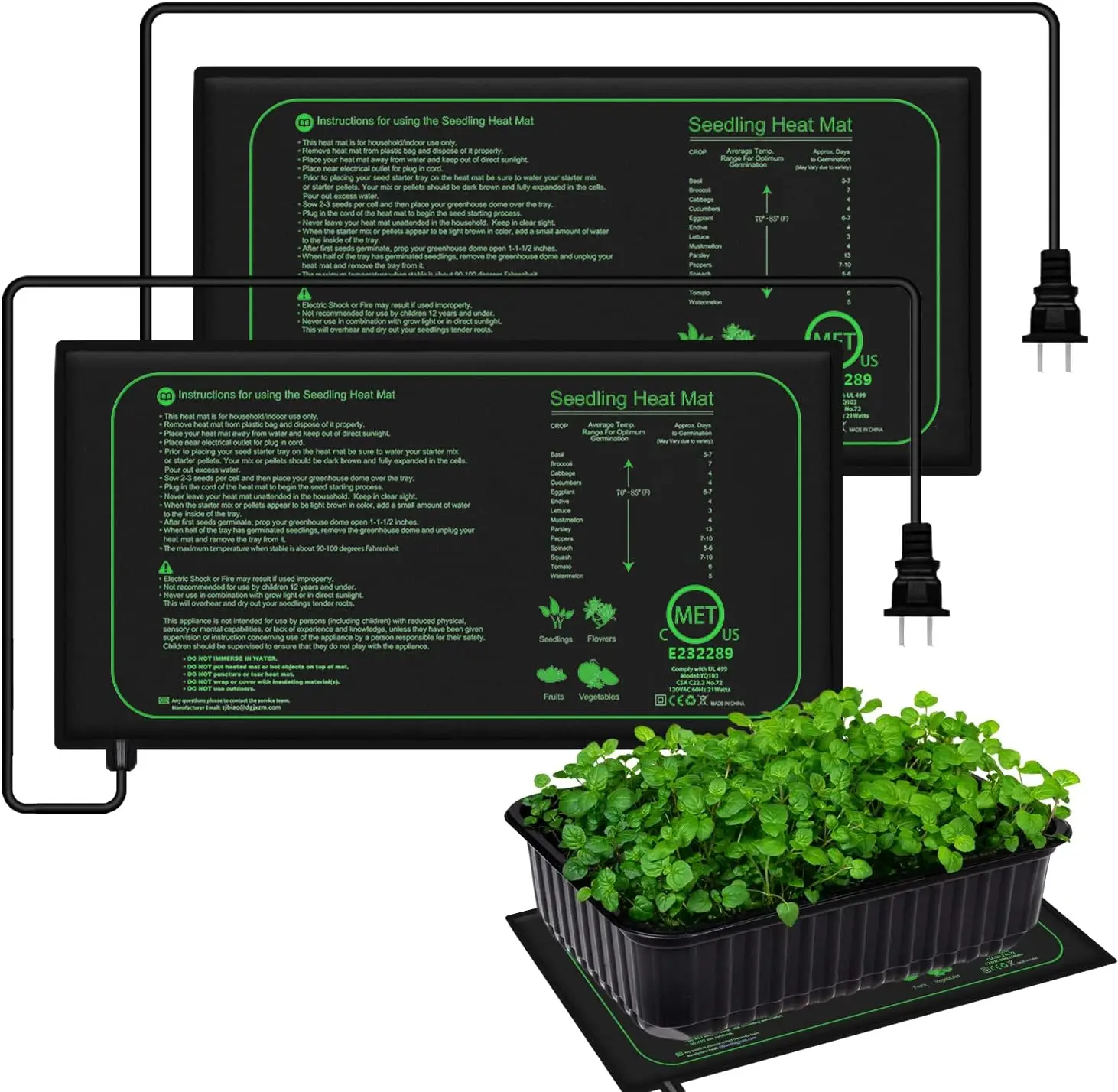 

10/25/50CM Seedling Heat Mat Indoor Plants Heat Mat Germination Waterproof Heating Pad Propagation Clone Starter EU/US/UK Plug