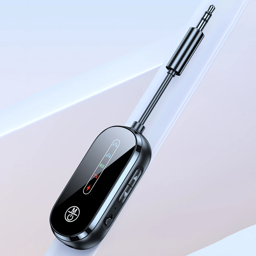 Wireless Audio Transmitter 3.5mm AUX Low Latency Wireless BT Receiver Supports 2 AirPods Or Headphones for Car PC TV Gym Switch