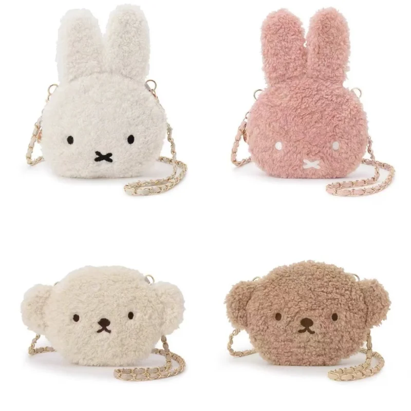 Cartoon Kawaii Miffy Heißer Umhängetasche Schöne Cartoon Kopf Telefon Tasche Mädchen Stickerei Lagerung kinder Schulter Tasche für Kinder Geschenke