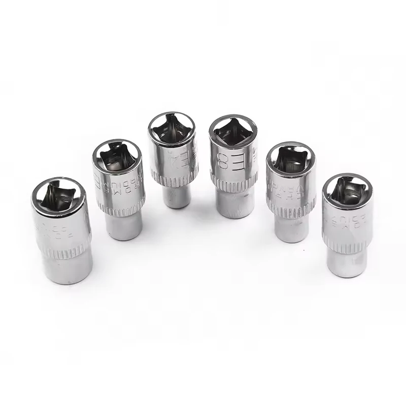 6Pcs 1/4" Ratchet Socket Set Torque wrench Torx Star Female Socket Adapter E Socket Driver Joint Hand Tools E4 E5 E6 E7 E8 E10 image 5