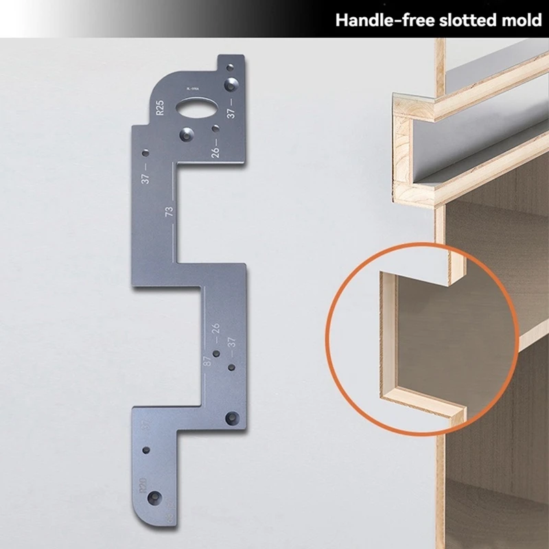 WCS-Handle Free Slotting Tool Woodworking Tool Wood Groove Tool Wood Grooving Guide For Closet Kitchen Door Cabinet