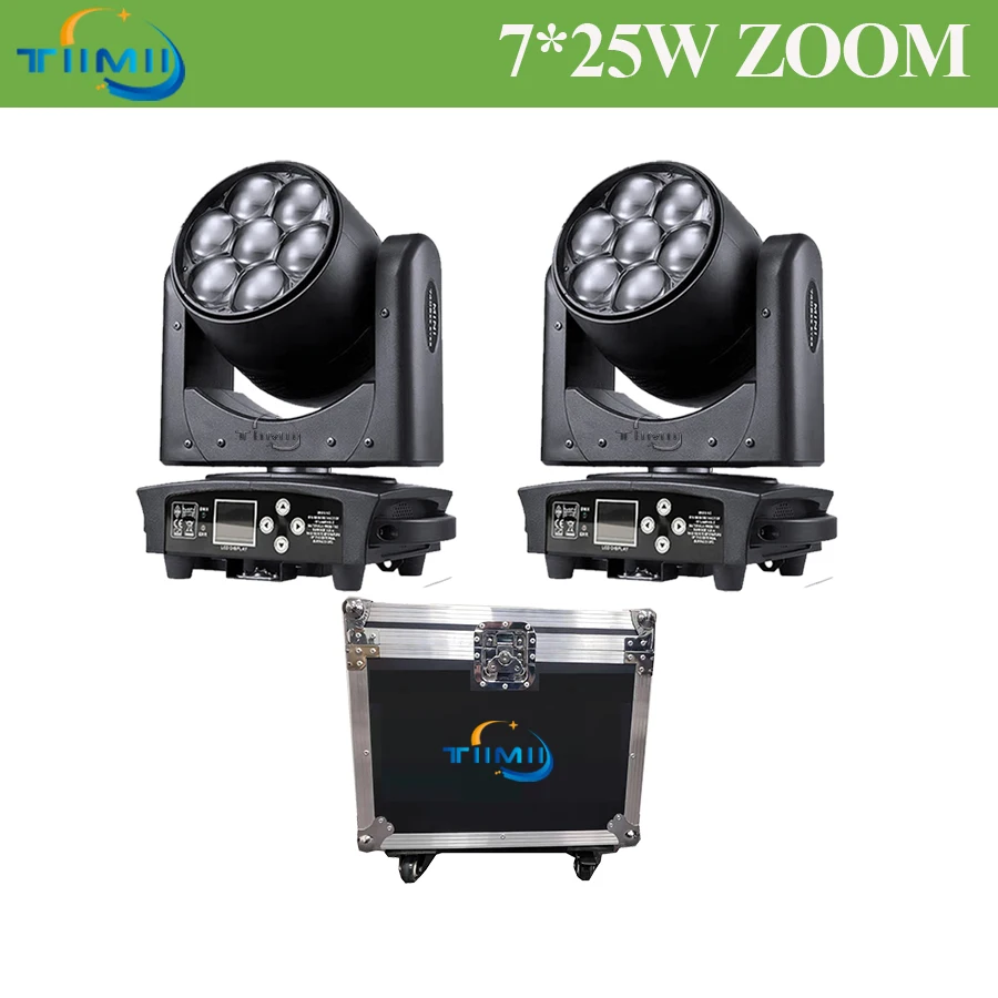 

No Tax 1case 2pcs Beam Zoom 7x25w RGBW LED Big Bee Eye Moving Head Bee Eye Beam Light Clay Paky Zoom Wash Moving Stage Light