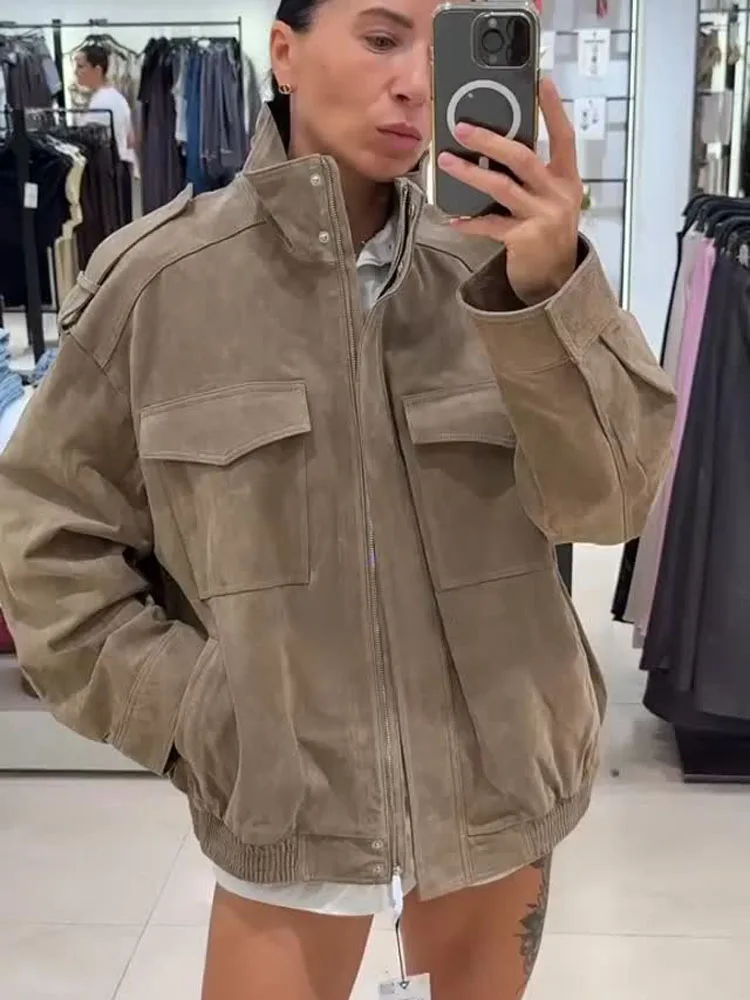 

HH женские новые модные куртки однотонные водолазки с длинными рукавами и карманами на молнии женские осенние уличные пальто