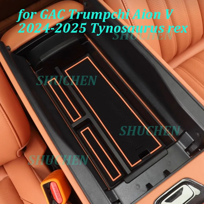 

Car Armrest ABS Storage Box for GAC Trumpchi Aion V Tynosaurus Rex 2024-2025 Central Console Storage Box Interior Accessories