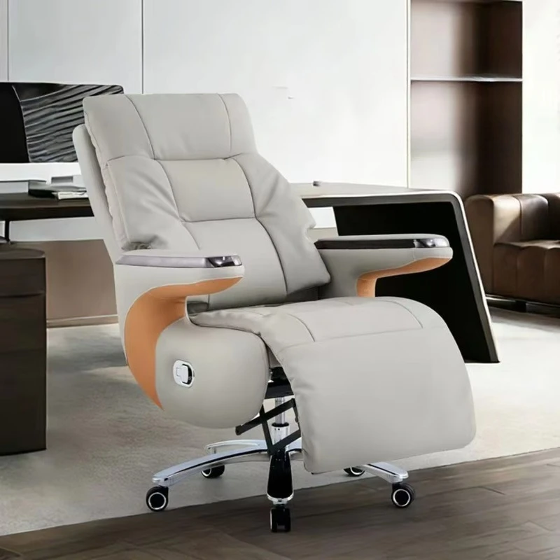Hot Sale Executive Lift Chair Adjustable Headrest Chrome Four Piece Marble Coffee Table Suitable for Office Living Room with
