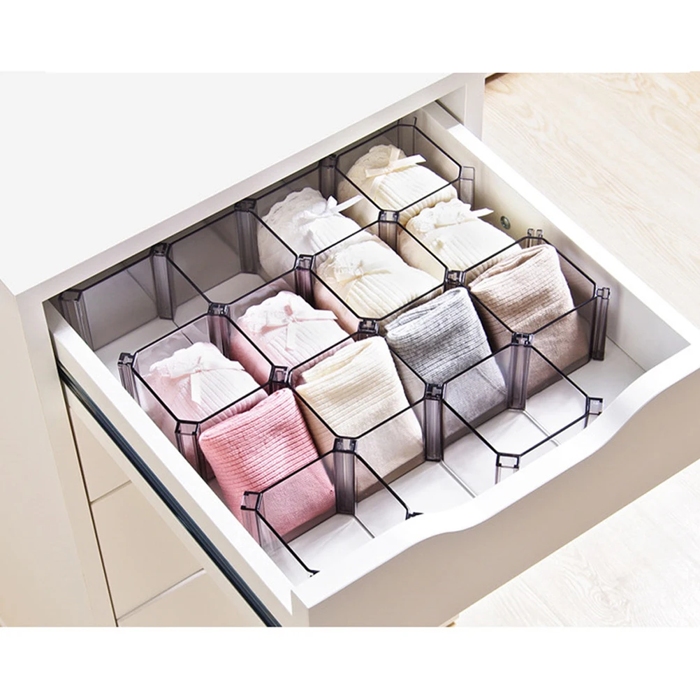 

6 Pcs Underwear Storage Box Lattice Drawer Type Organiser Partition Socks Container Desk Holder
