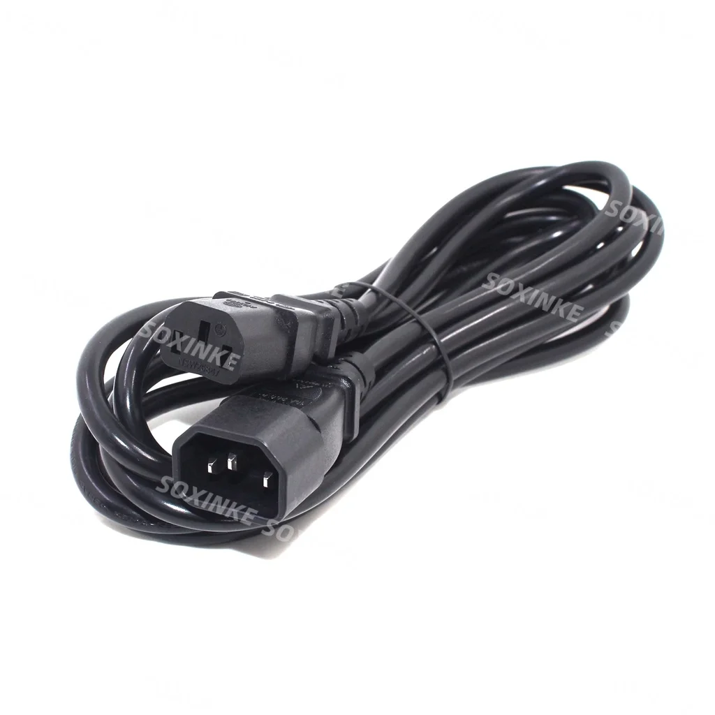 IEC 320 C13 إلى C14 التيار المتناوب سلك تمديد الطاقة 0.5 متر 1 متر 6ft 3m 5m C13 C14 كابل الطاقة لشاشة الكمبيوتر الشخصي PDU UPS #4