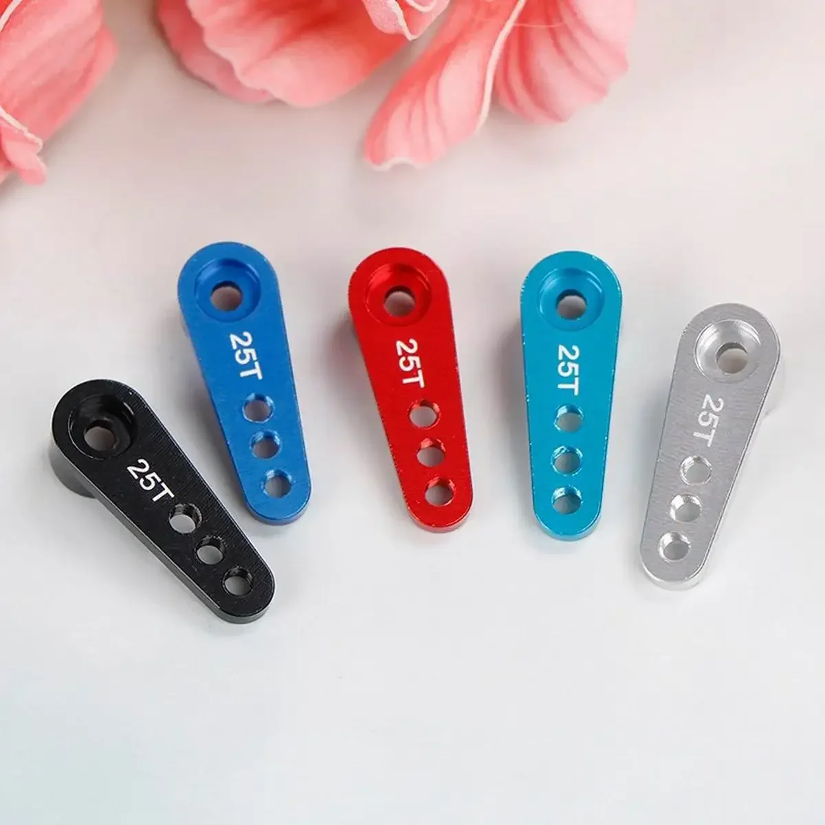 Aluminum 25T Steering Servo Arm Horn Black/Red/Blue Color For RC Car Crawler Large Torque Digital Coreless Servo Parts
