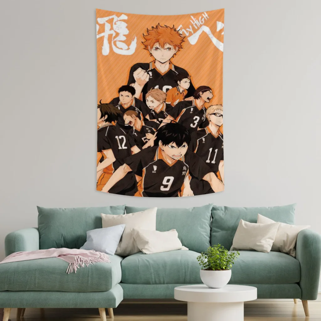 Haikyuu Tapestry  Room Décor Aesthetic Home Decoration Bedroom Wall Art