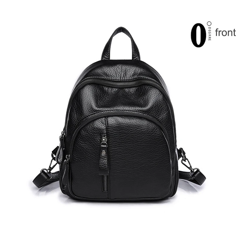 Mochila de couro PU macia anti-roubo para mulheres, bolsa de ombro vintage para senhoras, mini mochila de viagem, mochilas escolares para meninas