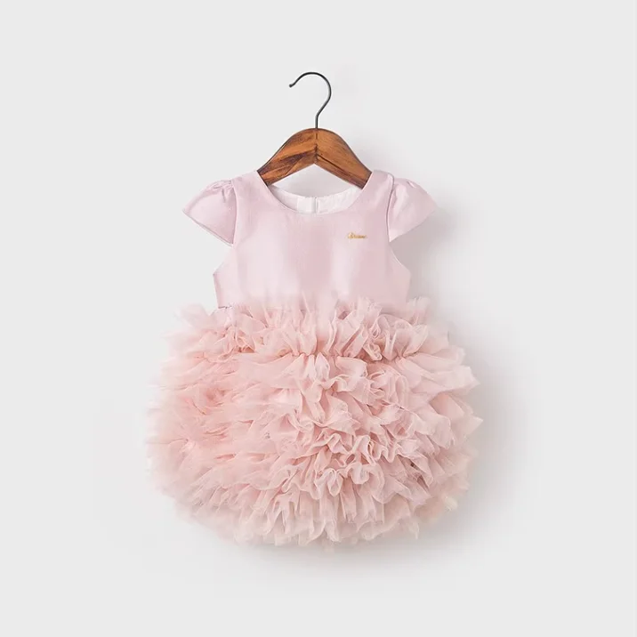 

Детская летняя одежда, Vestidos, новинка, платье высшего качества для маленьких девочек на день рождения, милые многослойные платья для торта с бантом