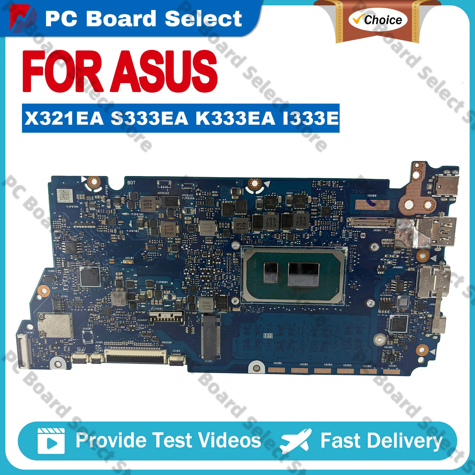 

X321E X321EA Laptop Motherboard For ASUS VivoBook X321EA S333EA I333EA ADOL13E K333EA Notebook Mainboard With 10th Gen I3 i5 i7