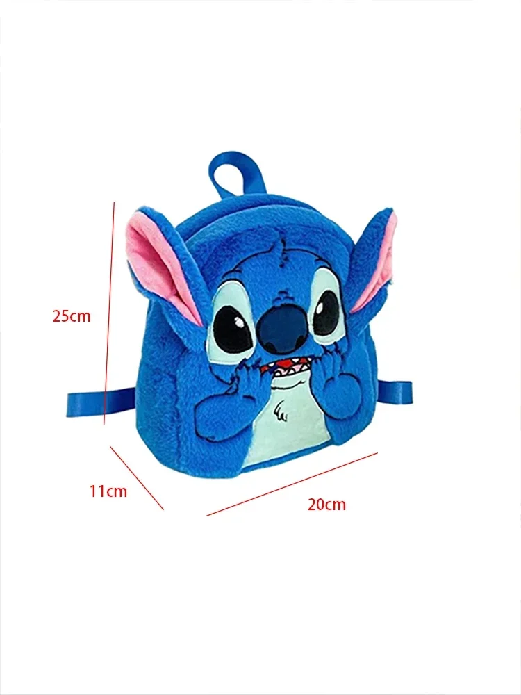 Disney Kawaii Plush Stitch Backpack for Women Luxury Designer School Bag Pink Blue College Student Backpacks