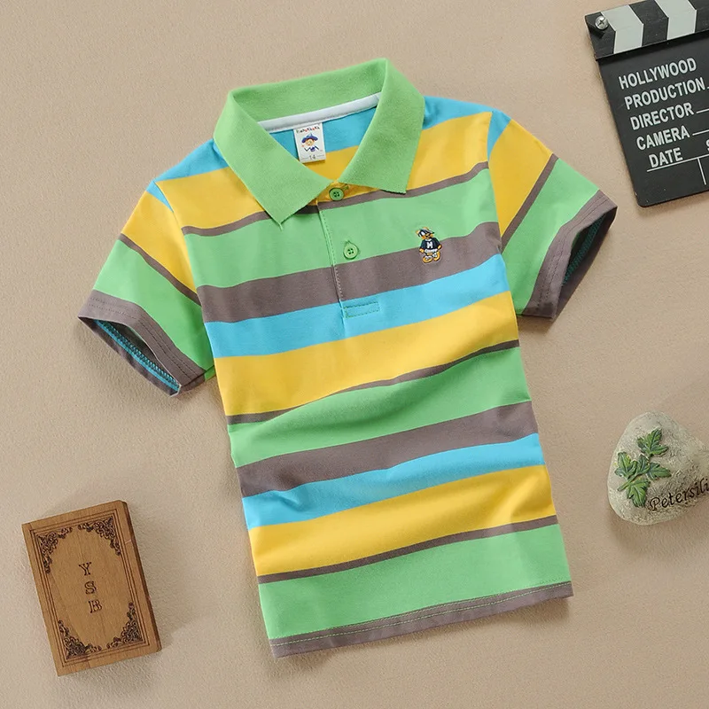 Top Quality Kds Boy Polo Shirts School Uniform Shirt Boys T Shirt Short Sleeve Cotton Clothes for 2-14 Years