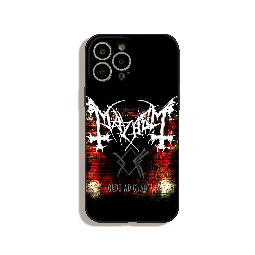 For IPhone 15 Mayhem Live In Leipzig Burzum Phone Case for IPhone 15 14 13 12 Pro XR XS MAX 15 Plus SE Iphone Black Covers