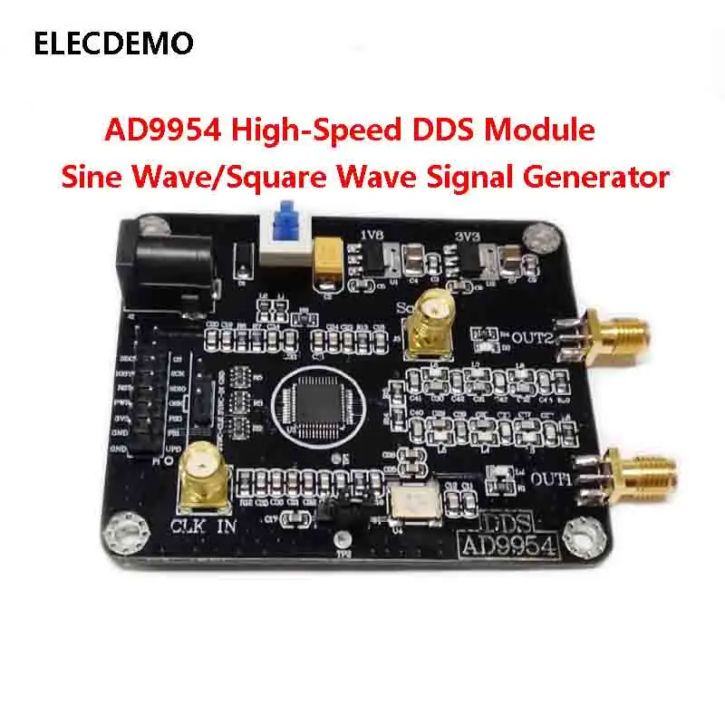 AD9954 DDS Function Signal Generator Module High Speed 400MSPS 14-Bit DAC Sine Square Wave RF Source Development Board DIY Kit